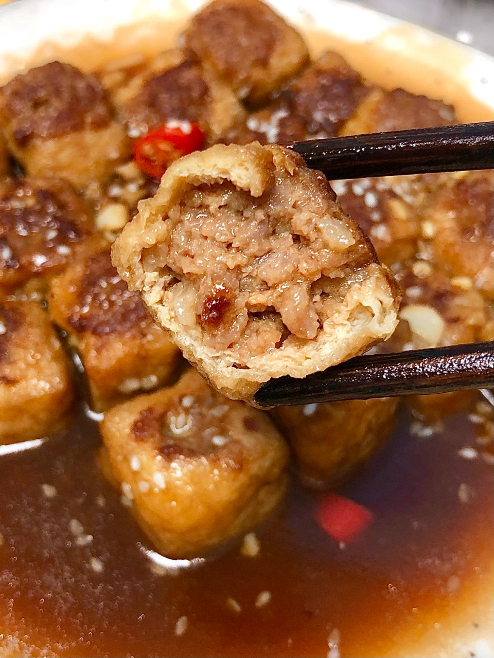 小豆泡的大秘密:糖醋溜豆泡酿肉 豆泡塞肉立马华丽变身!