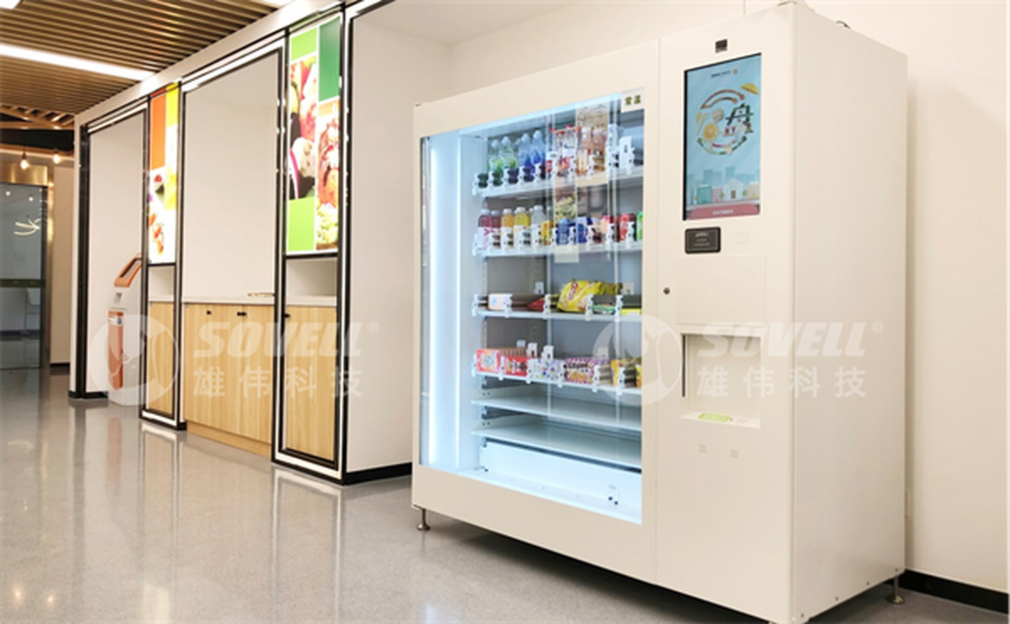智慧食堂设有哪些独特的自助便利服务? 1,智能零售柜.