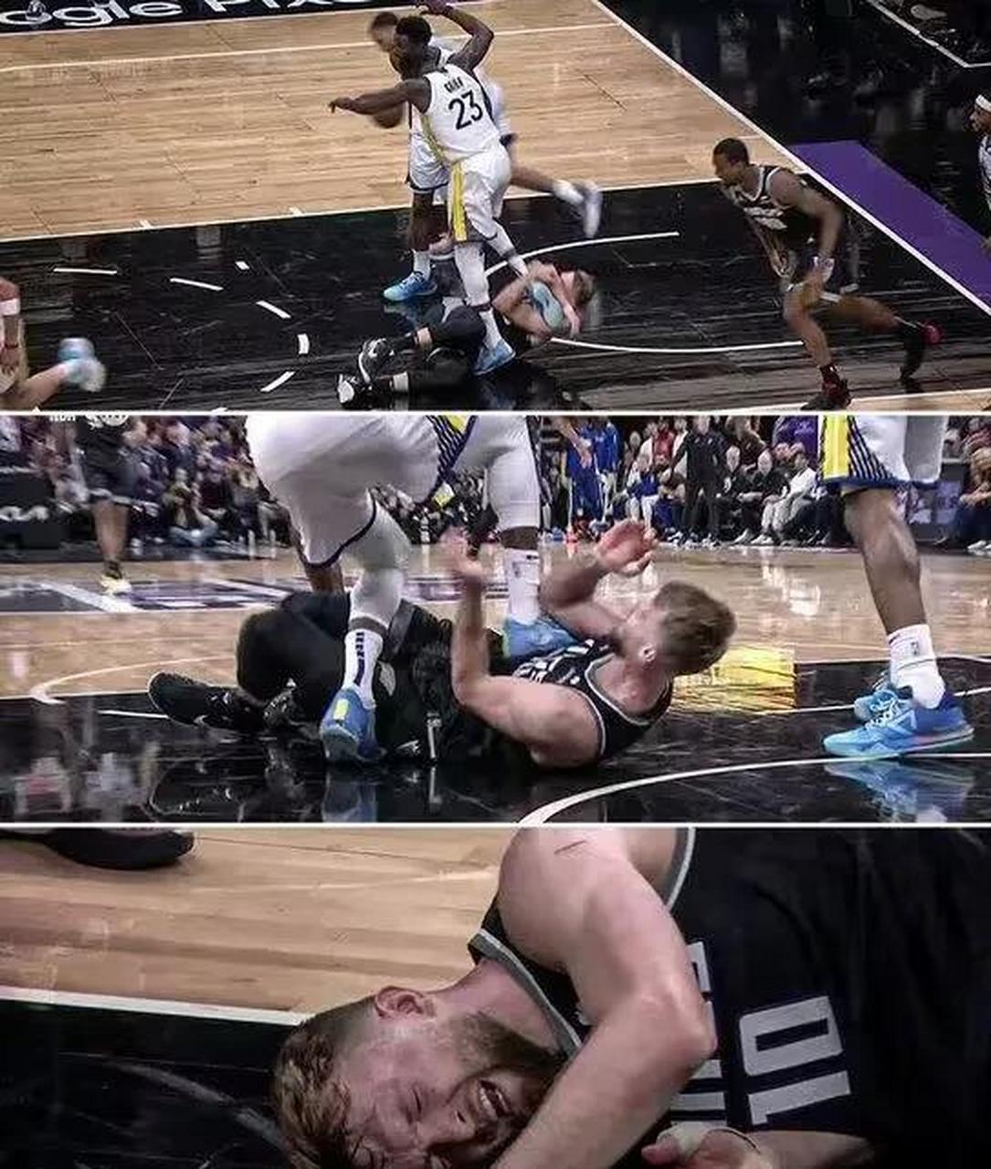 千万别有事啊[祈祷]看球这么多年,真没看过踩人的,200多斤谁受得了