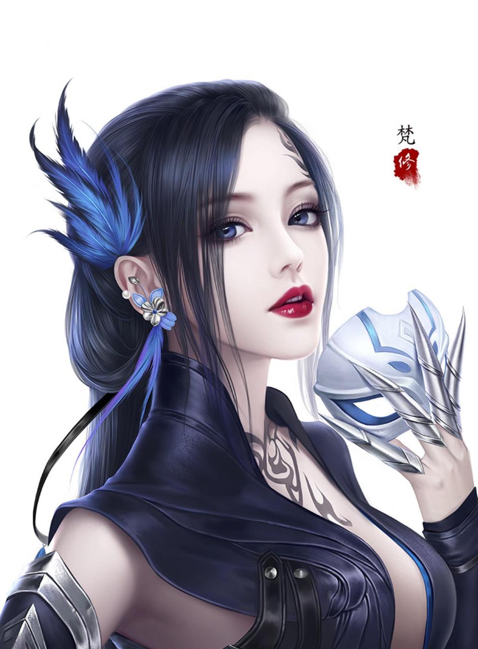 gif创作人# 国人画师 梵修fx 国风不同风格精美人物插画作品欣赏1