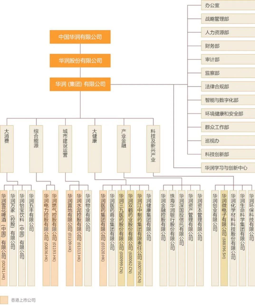 领动计划# 华润组织架构