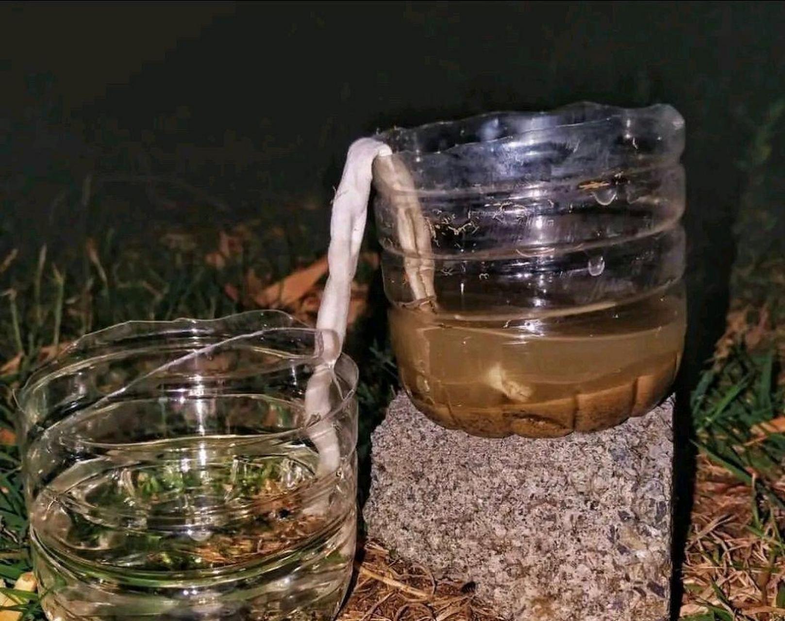 网友:一个朋友给我展示了他是如何在野外获得干净的水的.