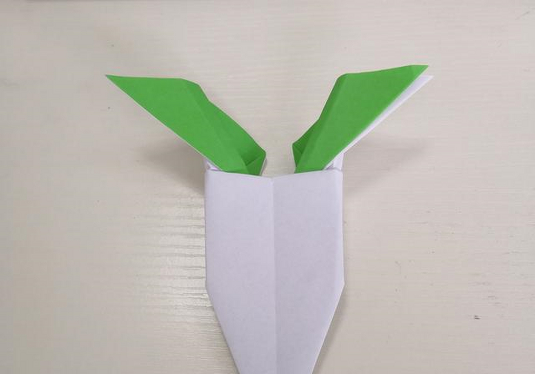 大白萝卜折纸教程,有点难度的蔬菜折纸