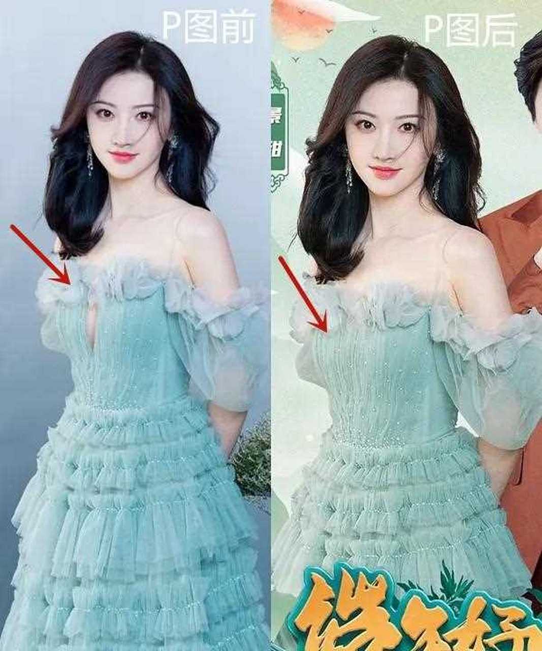 今晚播出的央视端午晚会中,有网友发现,景甜的裙子,好像和官宣图里