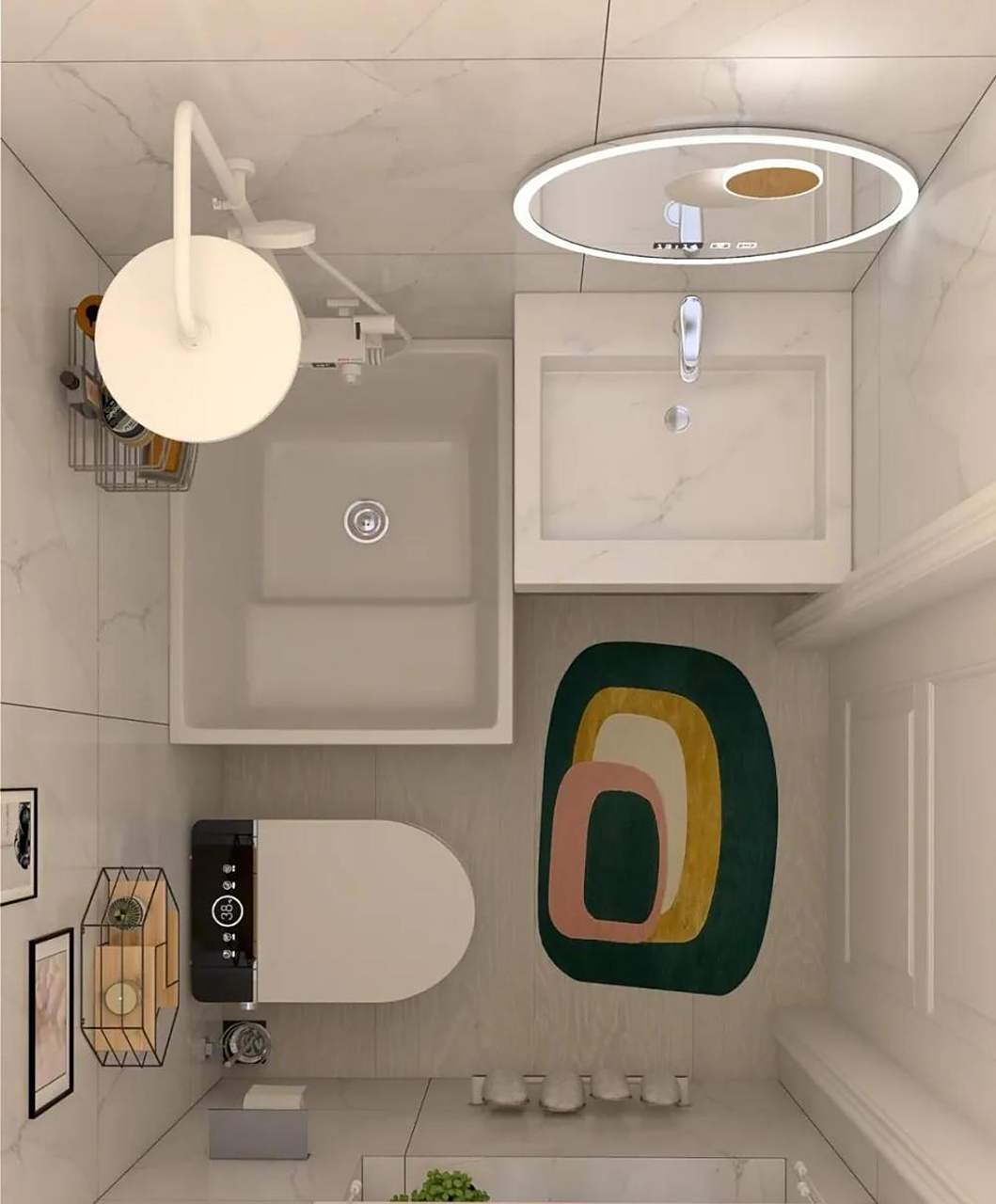 [小鼓掌] 两平米的卫生间也能分区明确[吃鲸] 这个两平米的卫生间