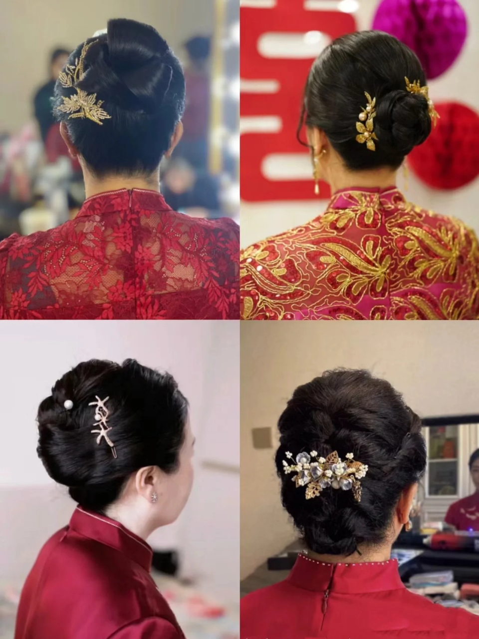 妈妈婚礼盘发 婚礼当天新娘宝宝造型都是美美的