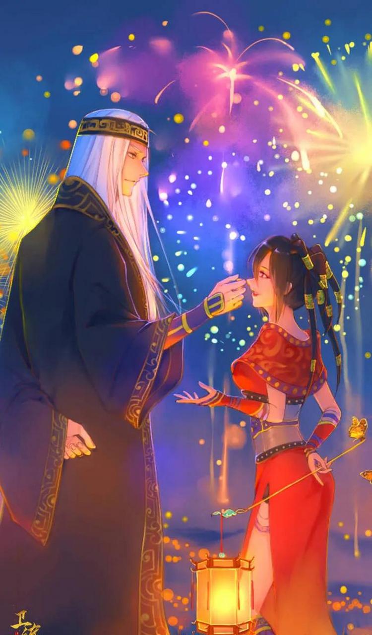 gif创作人# 动漫天行九歌卫庄红莲绘画图片欣赏