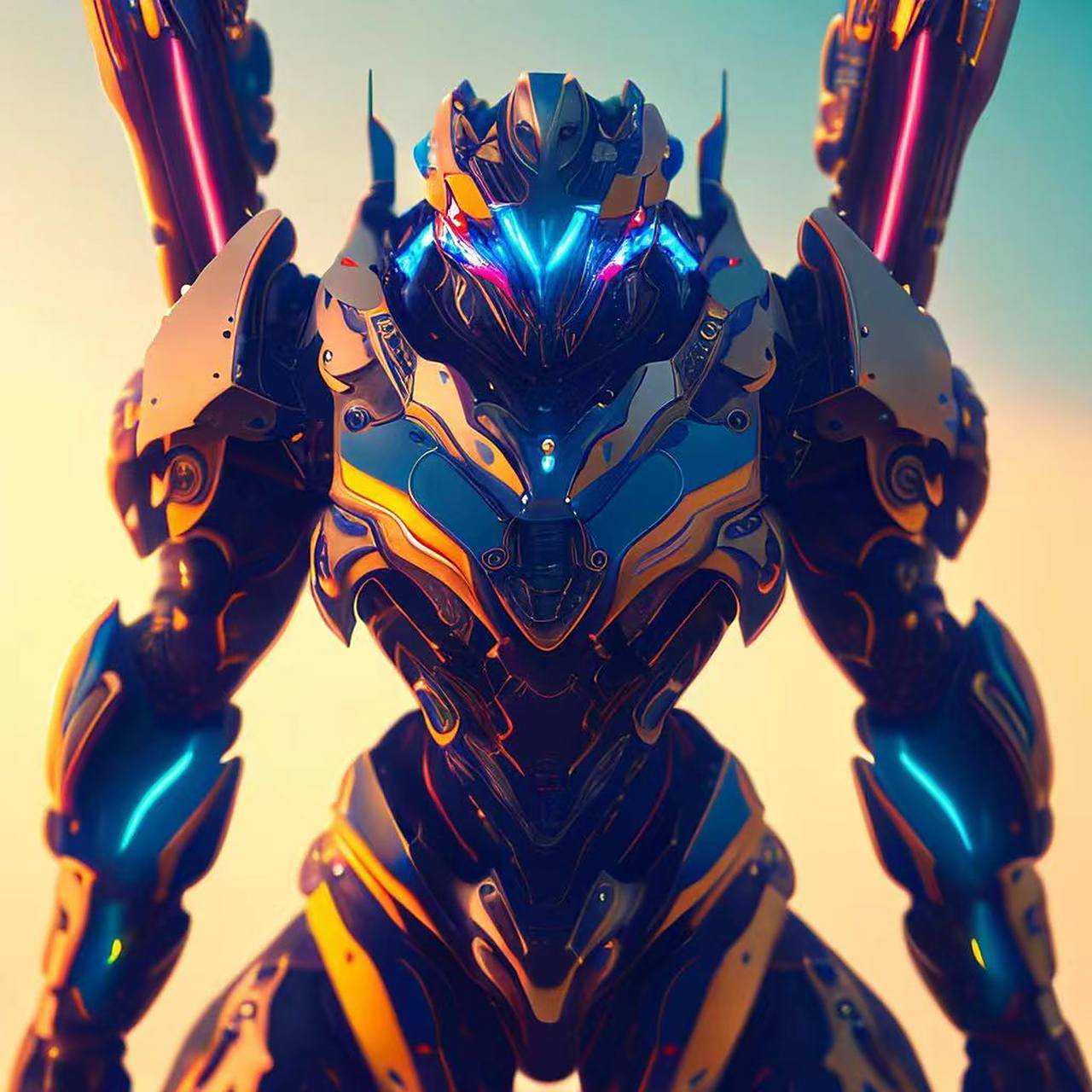 超级炫酷的未来机甲战士,你绝对没有见过,喜欢拿走!