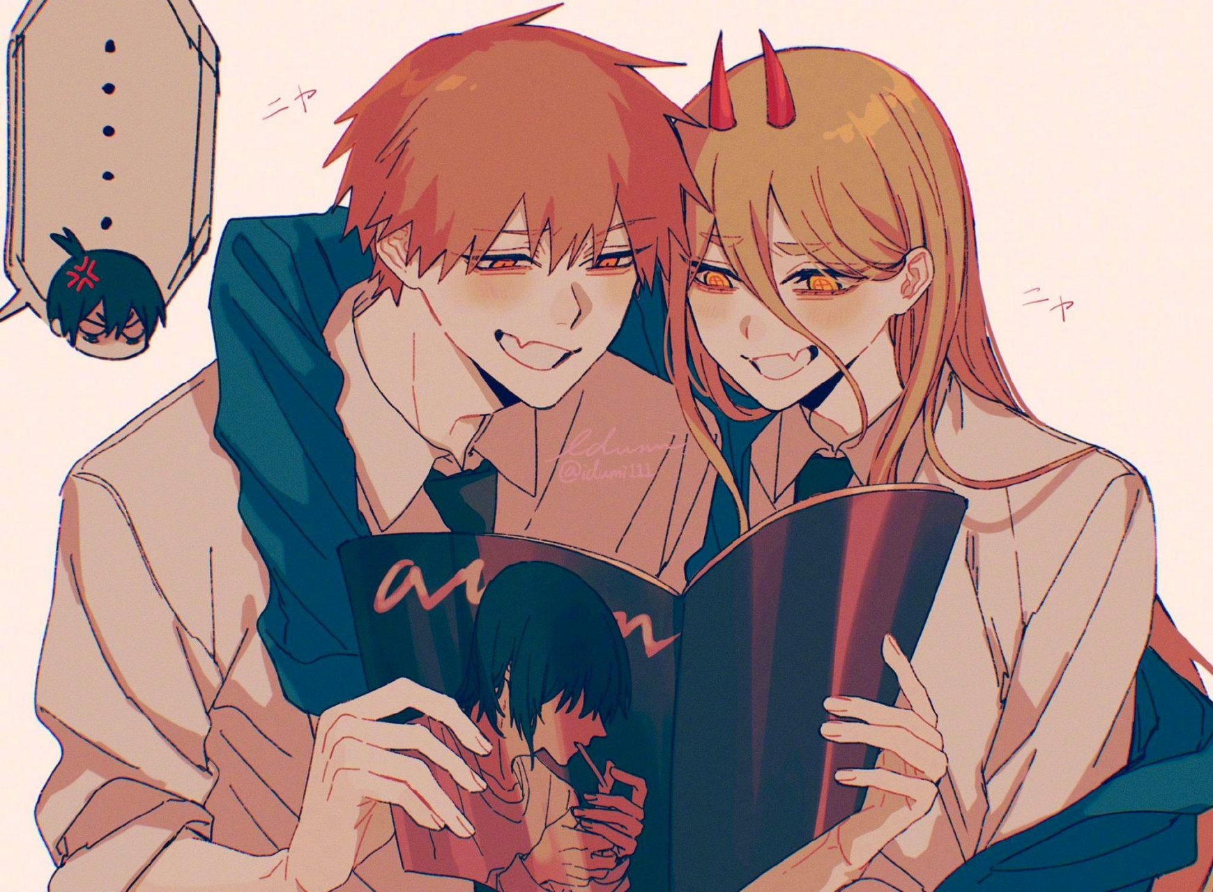 电锯人# 画风超温馨的早川一家,三人组真的太有趣了