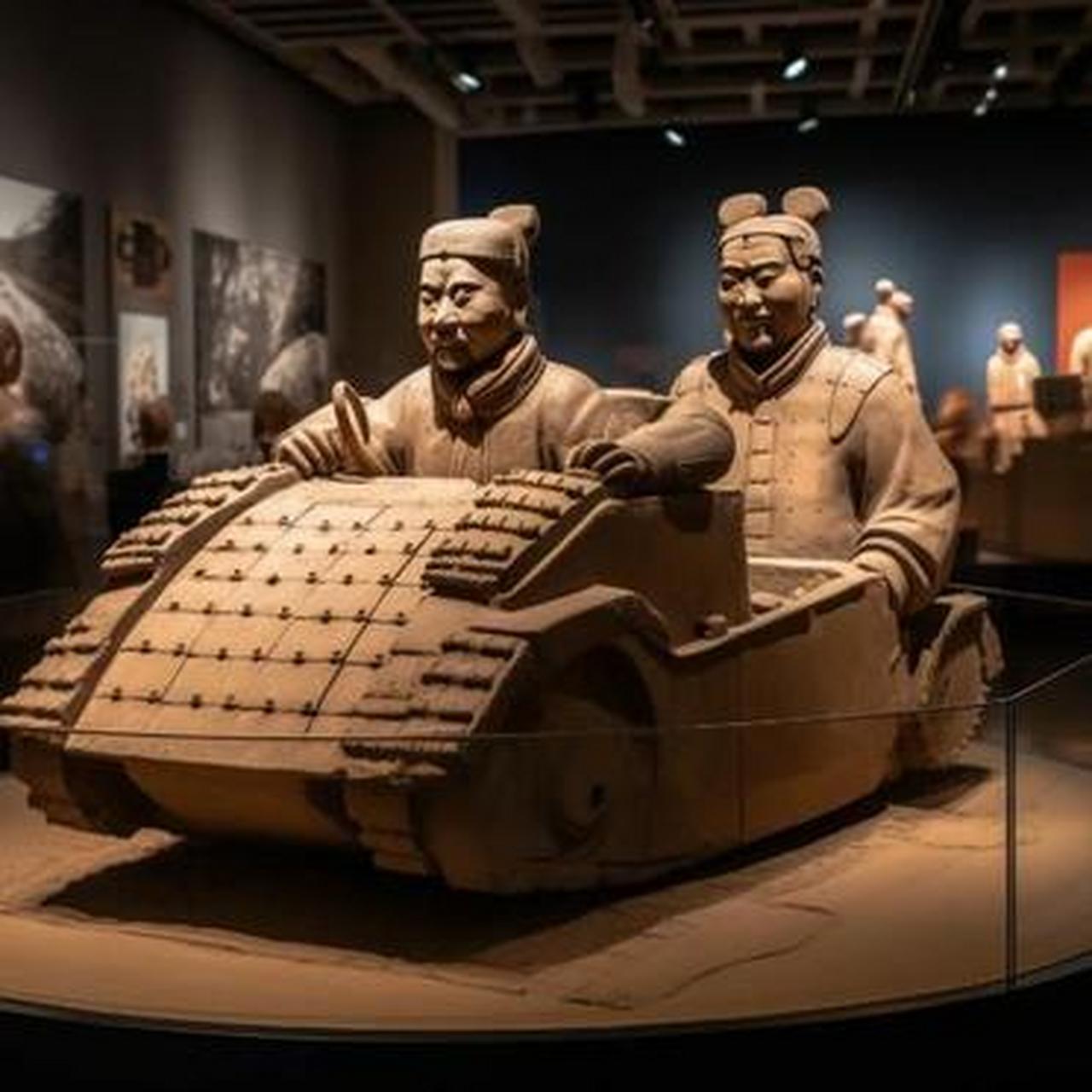 秦朝没有电脑的吧,这不是真的兵马俑