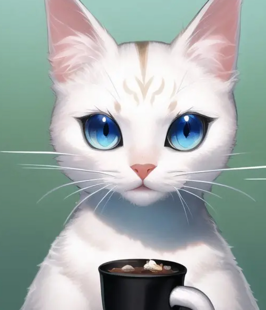 优雅喝咖啡的绅士猫#猫咪# #优雅的猫咪