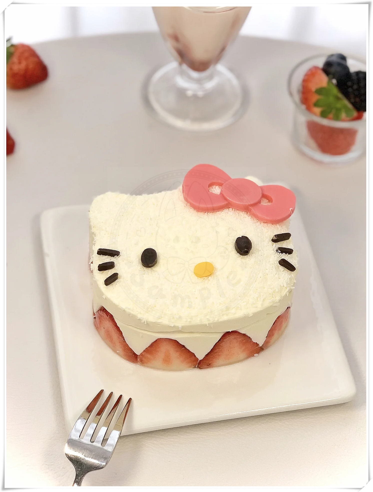 免烤箱hellokitty慕斯蛋糕搅一搅就能做