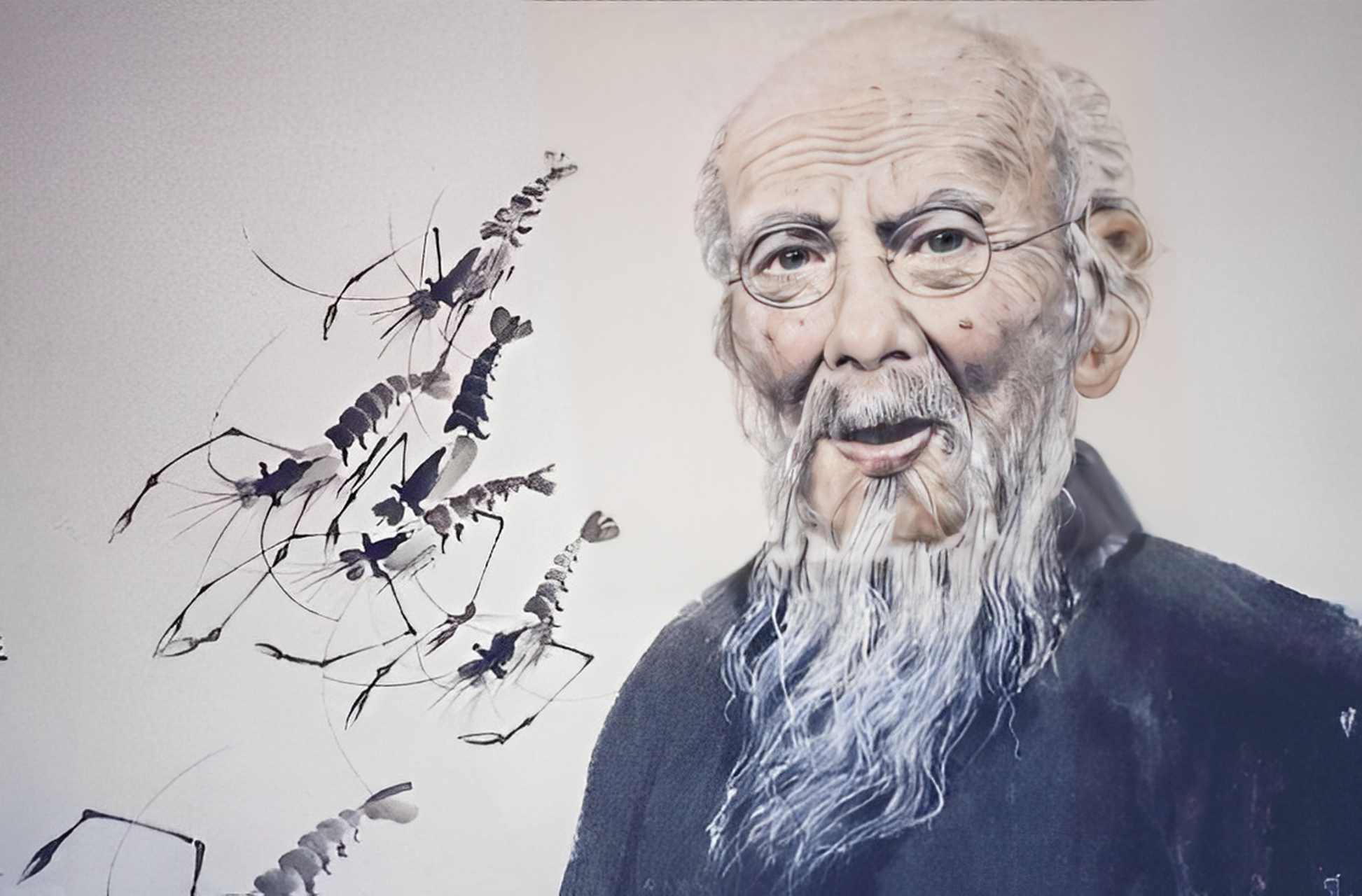 齐白石是八十三岁时,他的第二任妻子去世.孩子们有自己的事情要做.