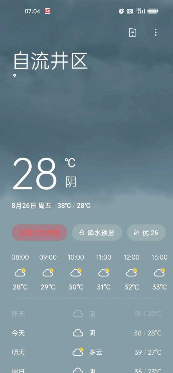 虽然白天气温还是三十八九度,但和的温度下降了,体感舒适度增加了,看