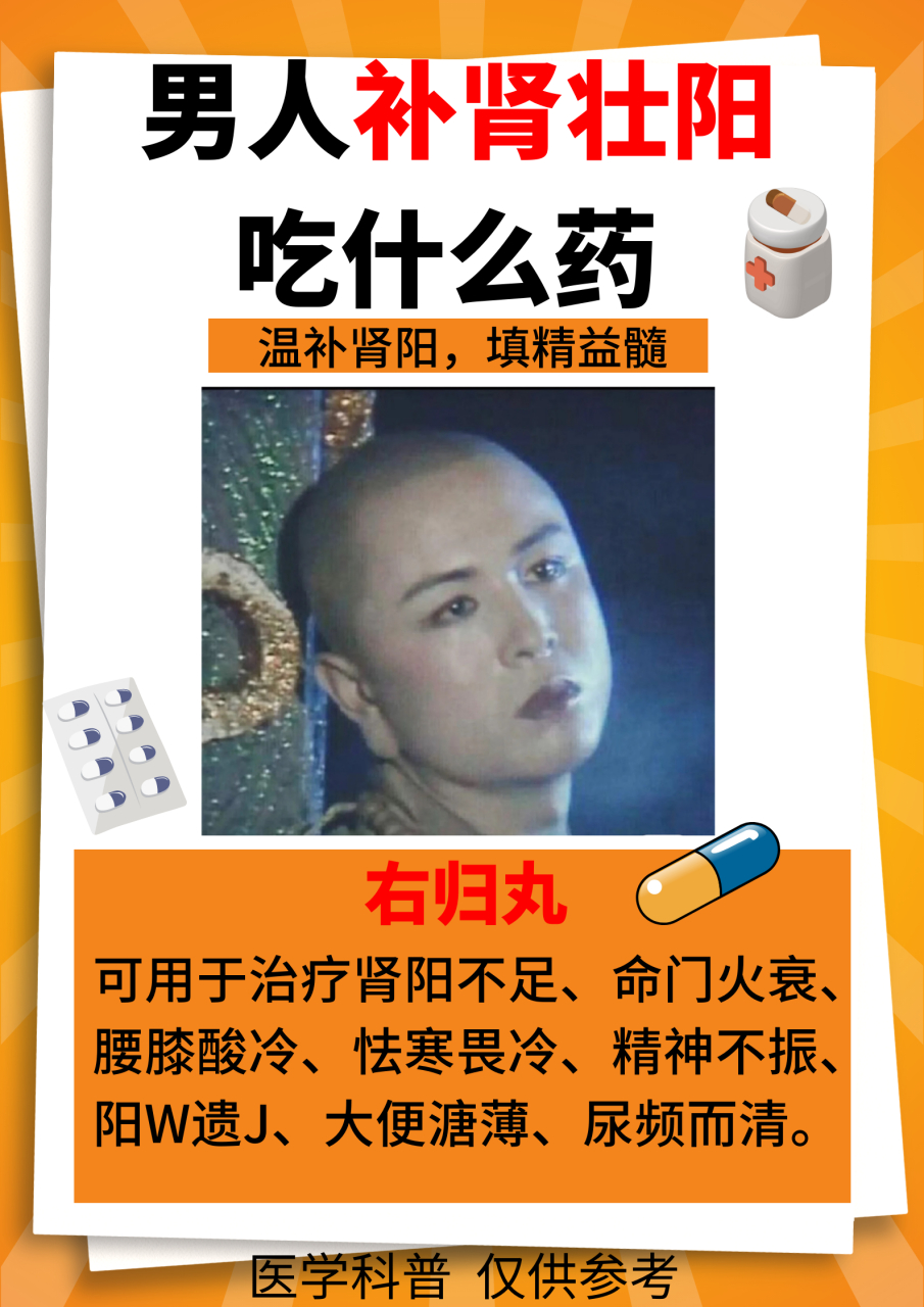 右归丸 功效:温补肾阳,填精益髓 可用于治疗肾阳不足.