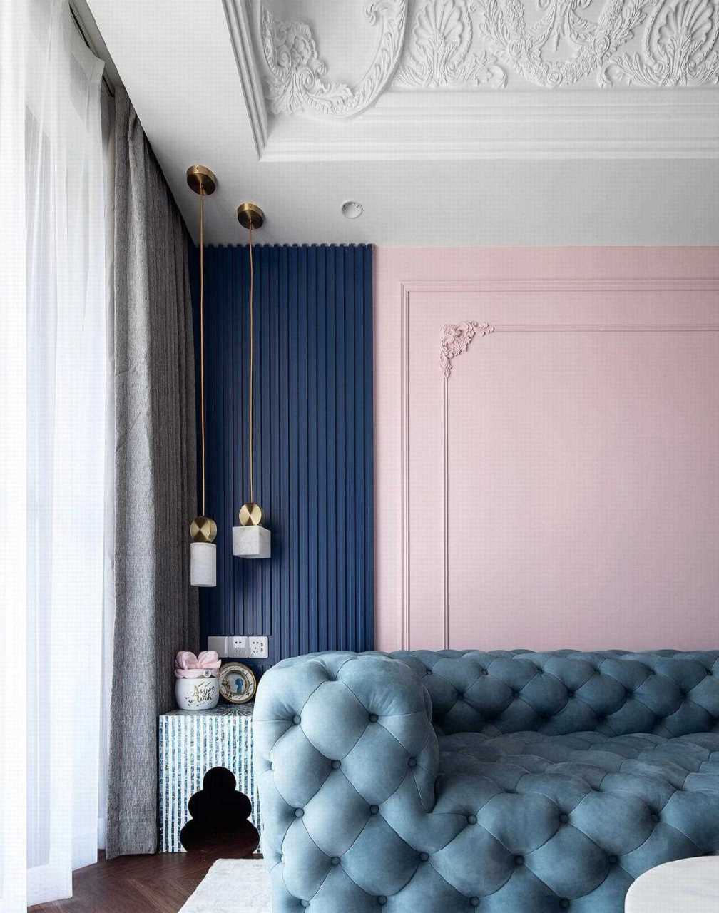 千禧色在近年来的装修中千禧色还是比较流行的,尤其是在简约风中运用