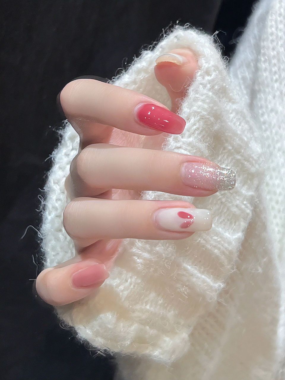 甜心辣妹 早秋爆闪粉色系美甲 粉粉嫩嫩的 温柔又可爱