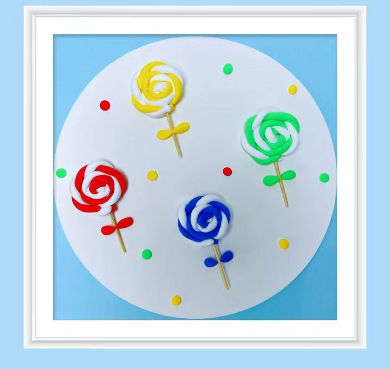 跟孩子用黏土做个棒棒糖创意手工吧,简单有趣  棒棒糖创意手工 材料