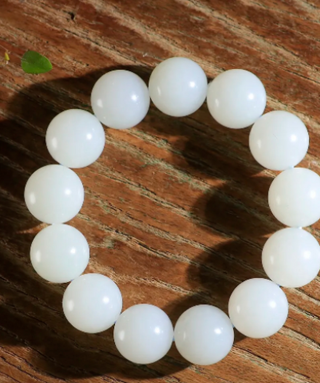 点击头像看直播##和田玉#和田玉白玉珠圆玉润手链手串 白度一级 又适