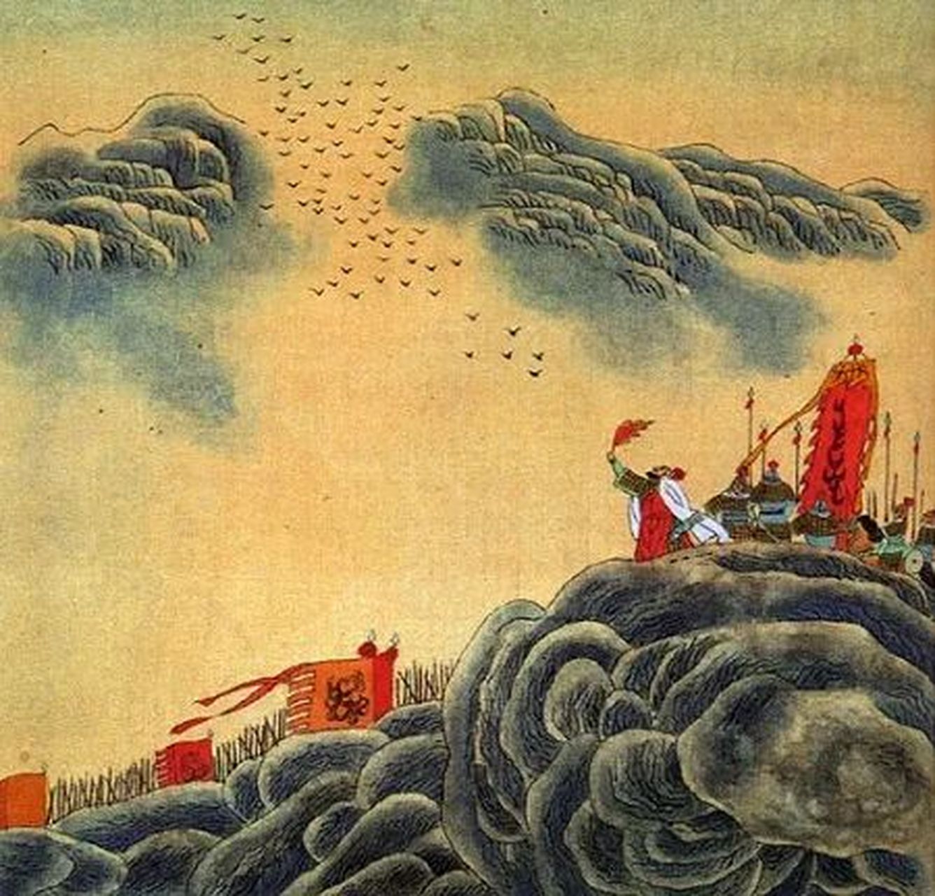 从军行  杨炯  烽火照西京,心中自不平. 牙璋辞凤阙,铁骑绕龙城.