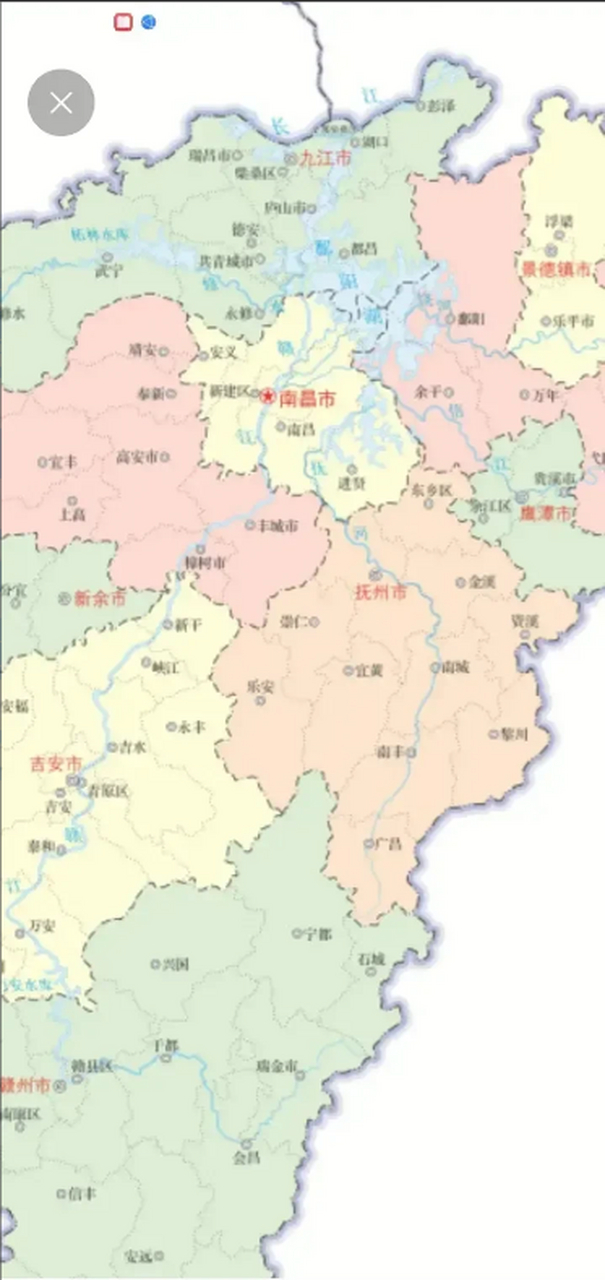 抚州市城区是距离南昌城区最近的一个地级市,大约100公里左右!