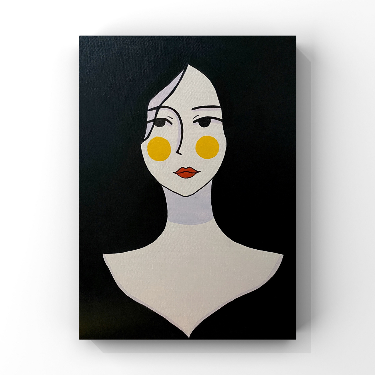 丙烯画,附线稿,黑色郁金香 黑色真的好高级阿,起名为"黑色郁金香"太