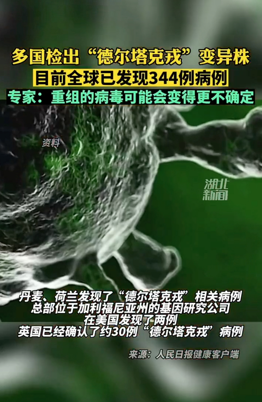各国已检出"德尔塔克戎"变异株xay.