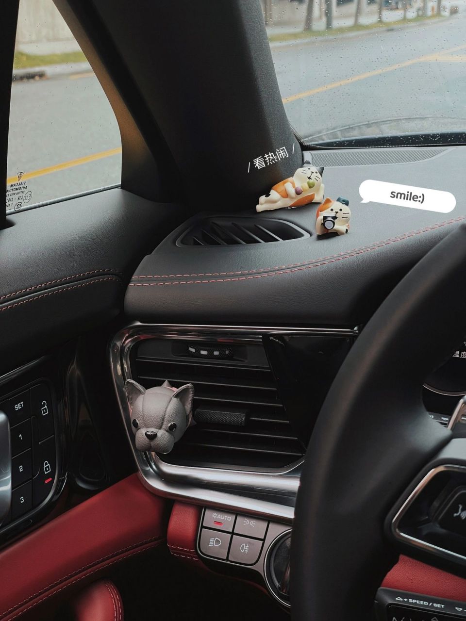 保时捷帕拉梅拉车内装饰女生车内摆件分享,来看看我车里有些什么可爱