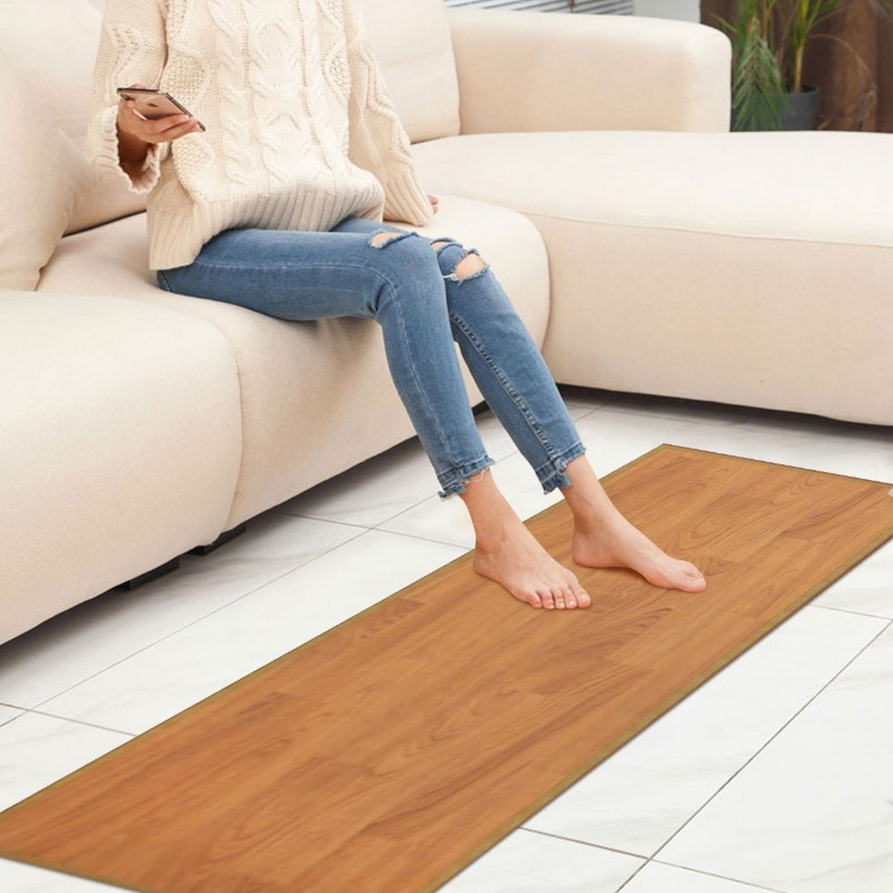 问暖碳晶取暖垫 移动地热毯地暖垫 卧室电加热地毯 防水电暖器取暖毯