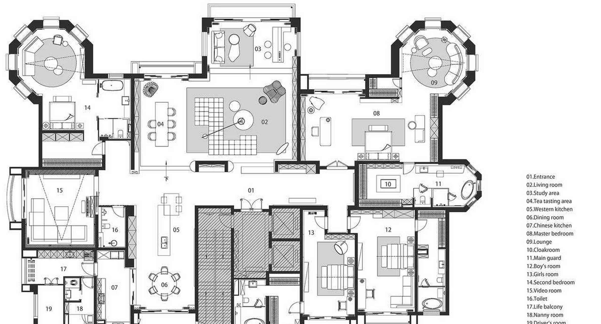 682㎡ 江景大平层 简单纯粹的高级 [流泪] 空间以人为本,大面积的留白