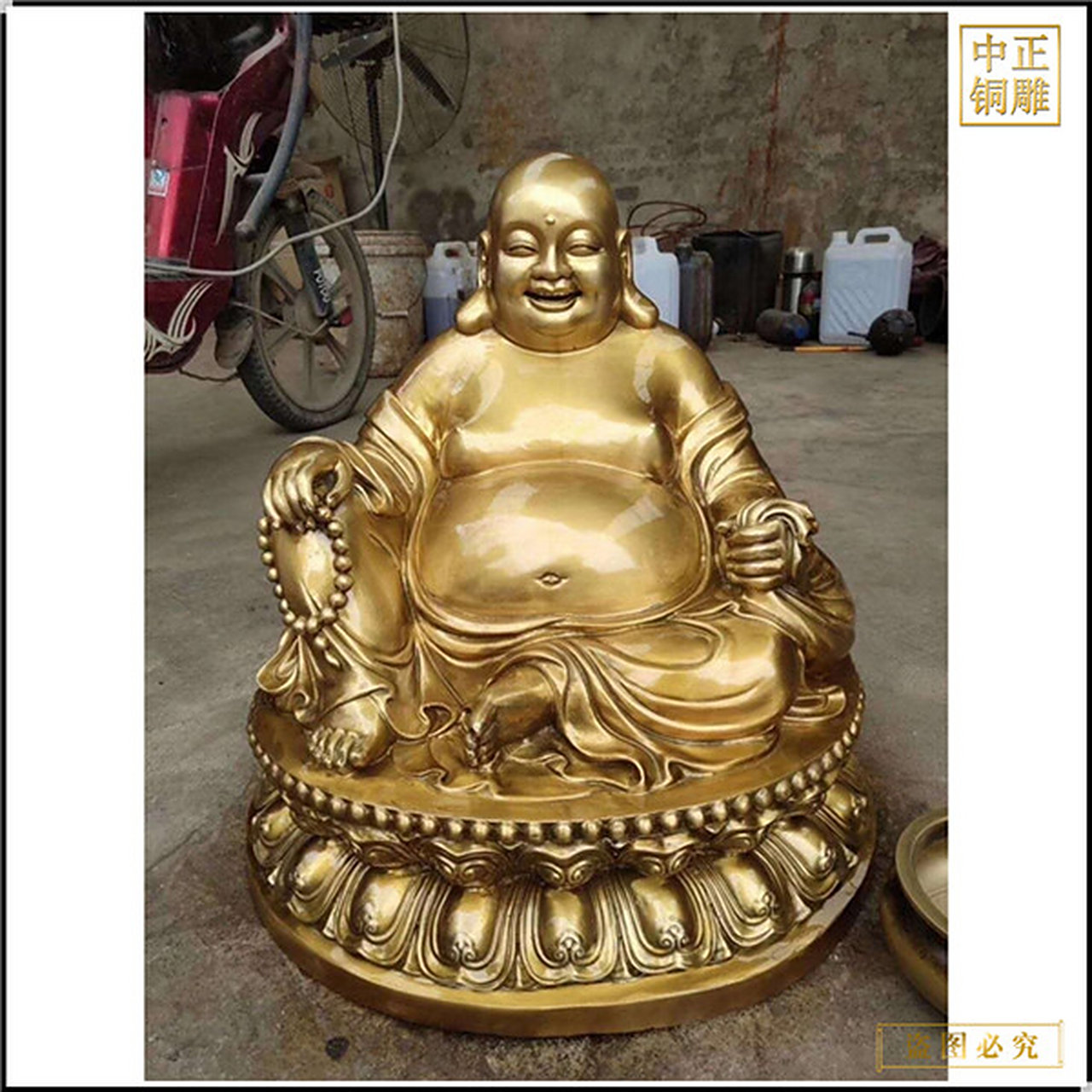 寺庙弥勒佛铜像铸造厂 寺庙弥勒佛铜像 贴金彩绘弥勒佛像生产厂 铜雕