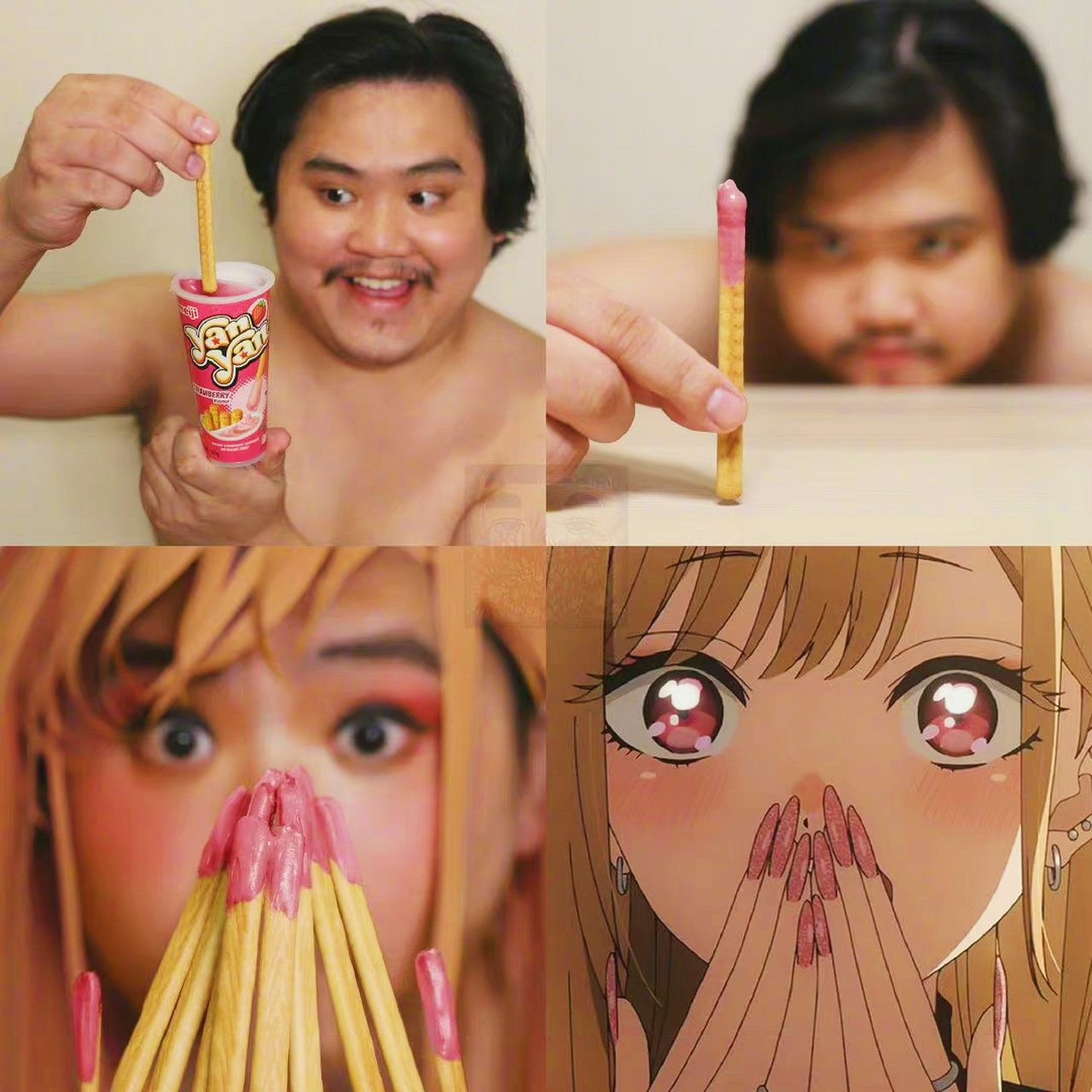 泰国小哥低成本cosplay# 泰国小哥的低成本cos,不得不说这个眼妆还挺