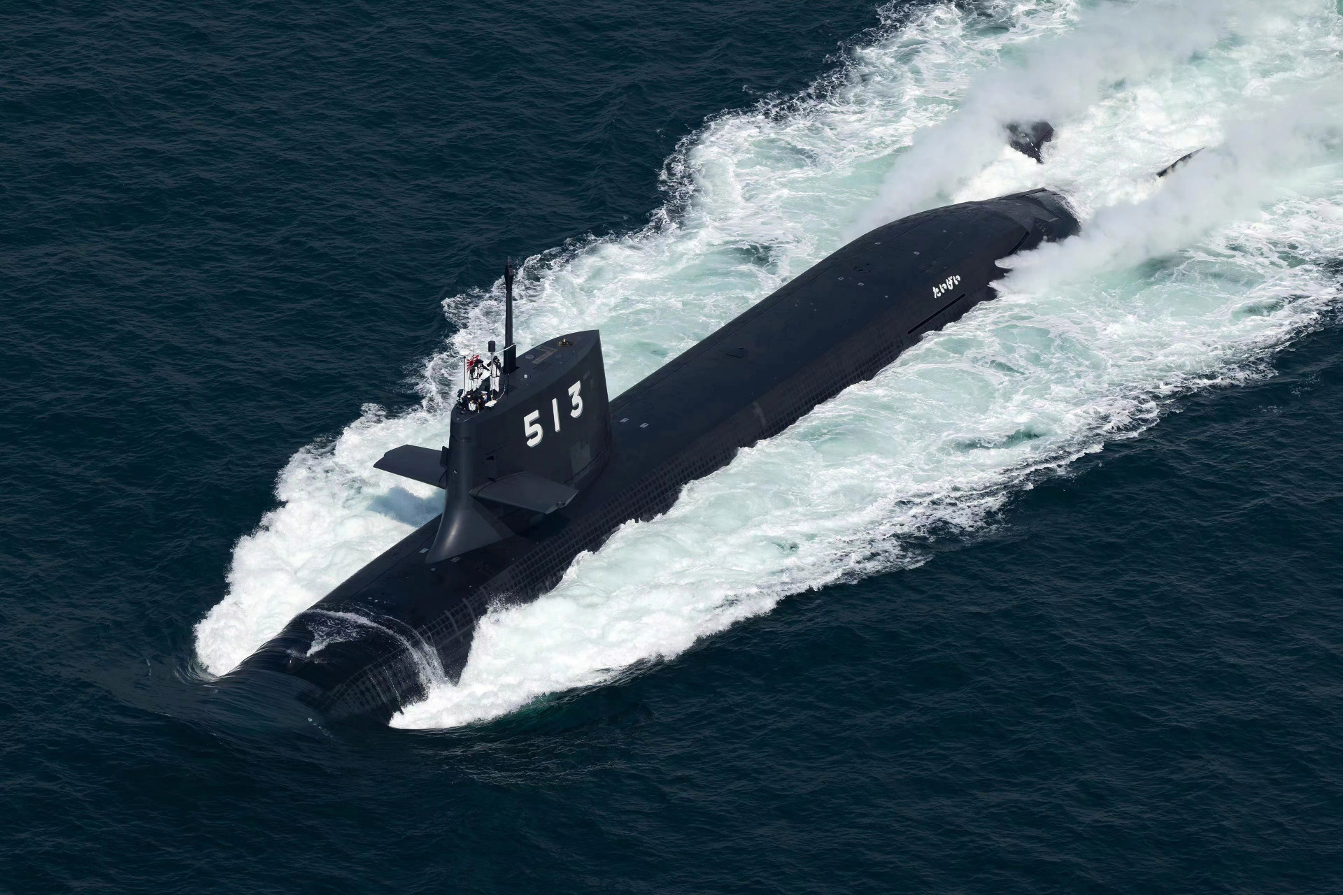 日本海上自卫队装备的大鲸级常规潜艇,图片是大鲸级常规潜艇的一号艇