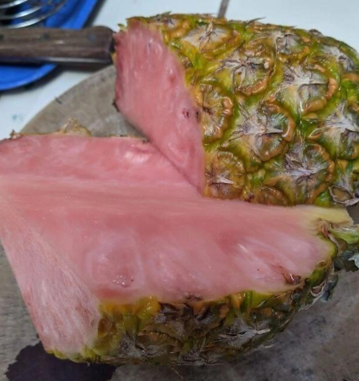 第一次见粉红色的菠萝.击中少女心