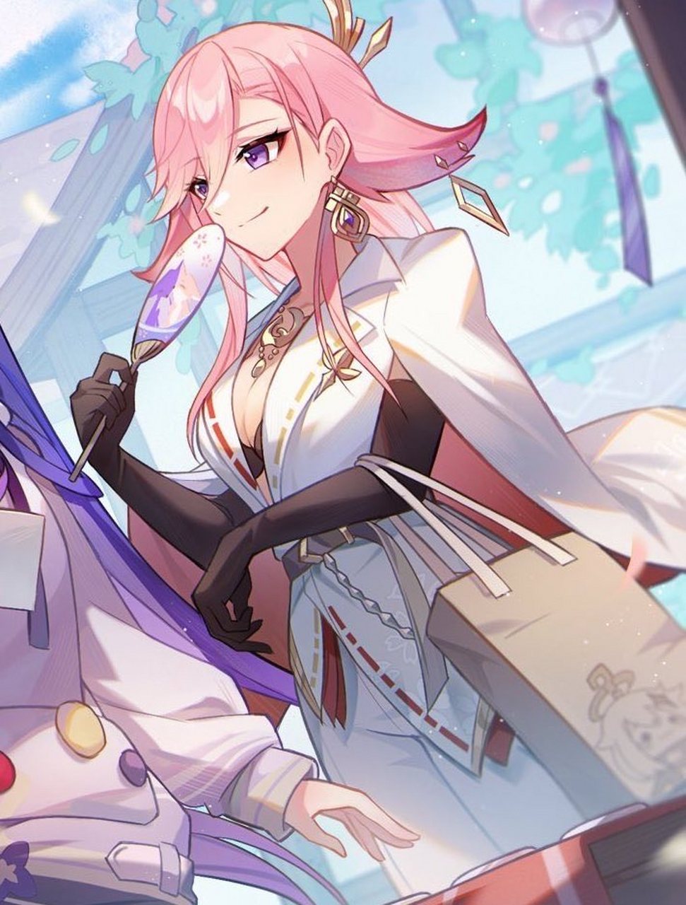 #原神# #八重神子# #二次元# #手机壁纸# #原神美图分享# 八重神子的