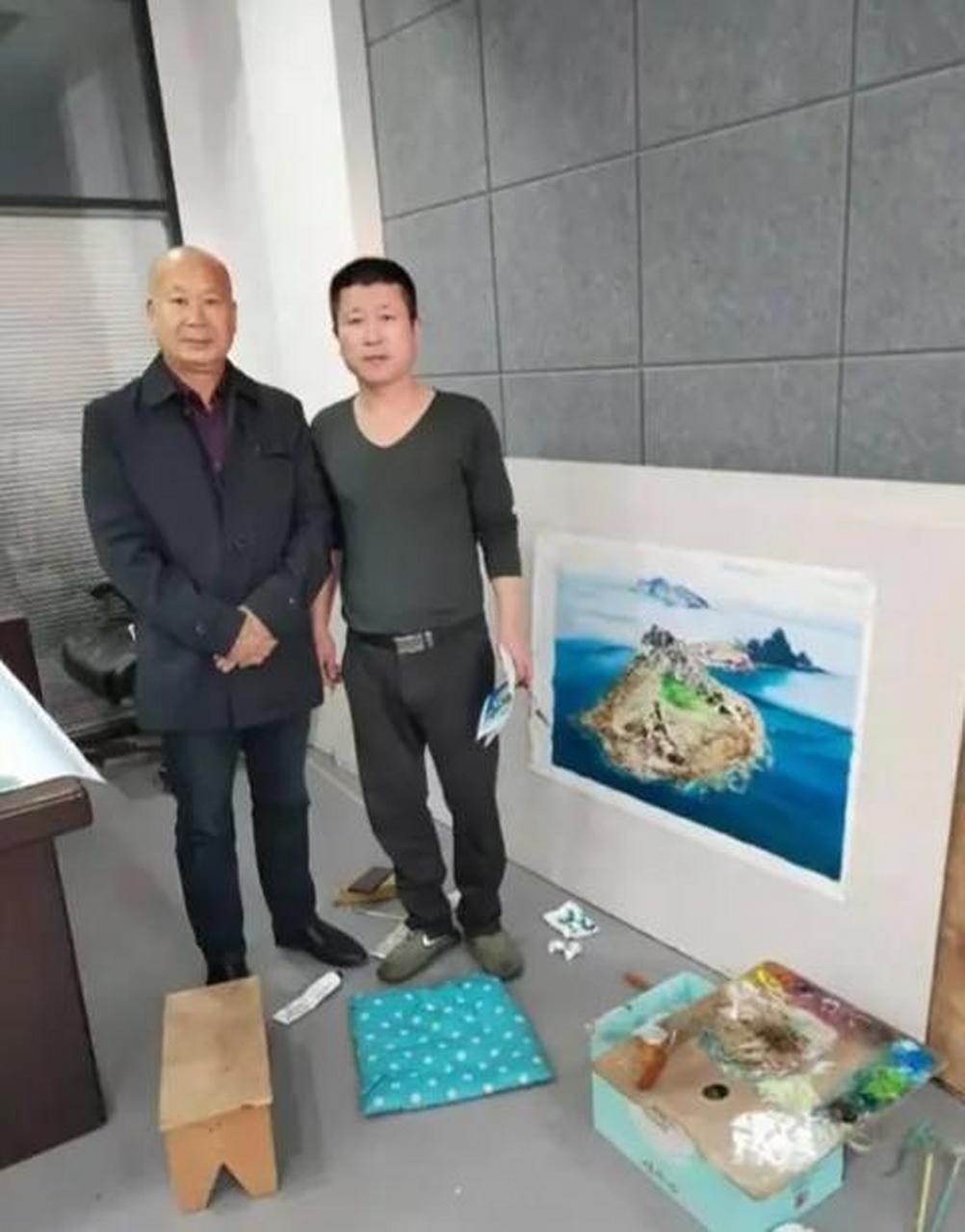 领动计划# 朝鲜功勋画家金哲浩油画:《中国钓鱼岛》 2019年受朝鲜