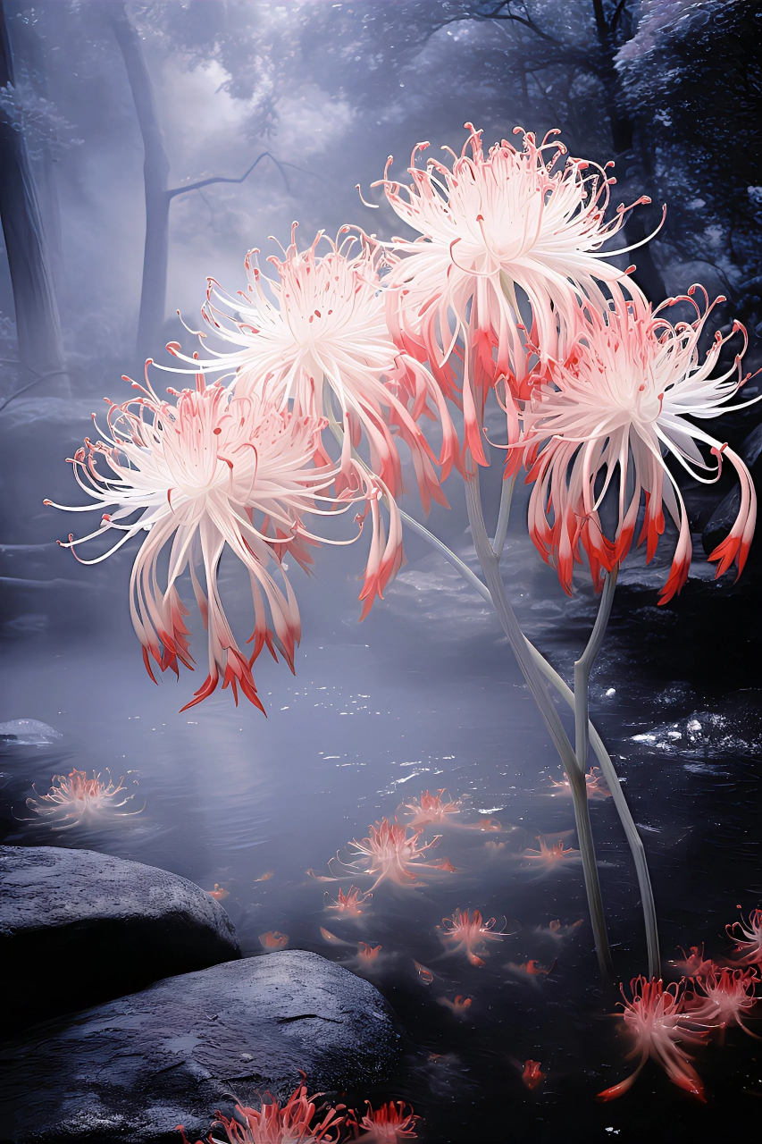 彼岸花  彼岸花又被称为忘情花"花开彼岸 莫问归期"