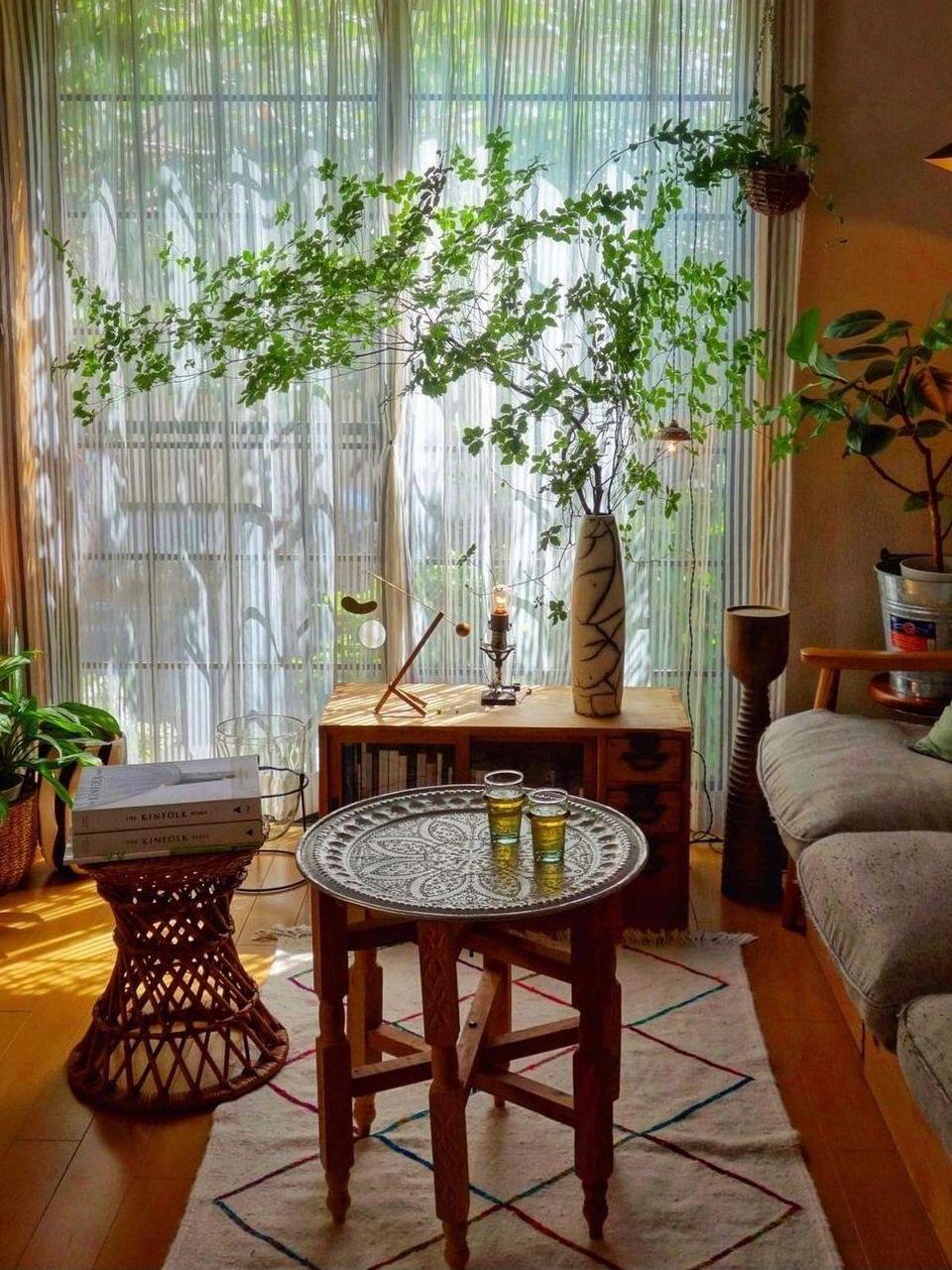 [[照相机]]一眼心动的自然风装修,客厅里藏着"小森林"!