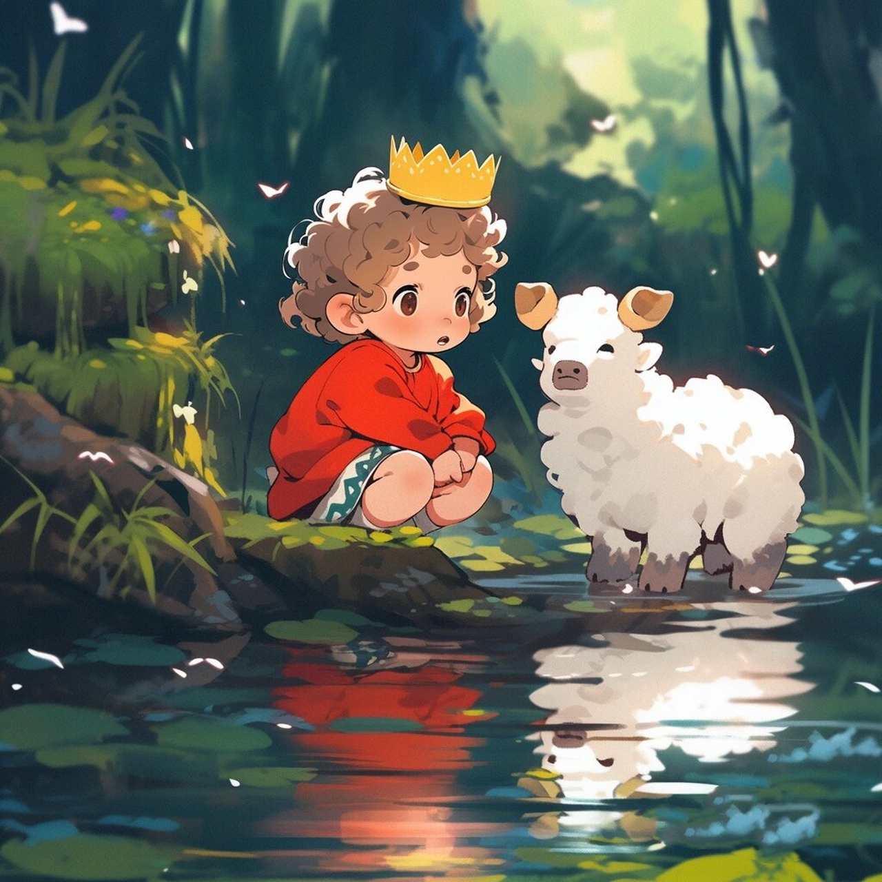 情头,童话故事,公主梦中的小羊  【童话故事】情头中的小羊,带你走进