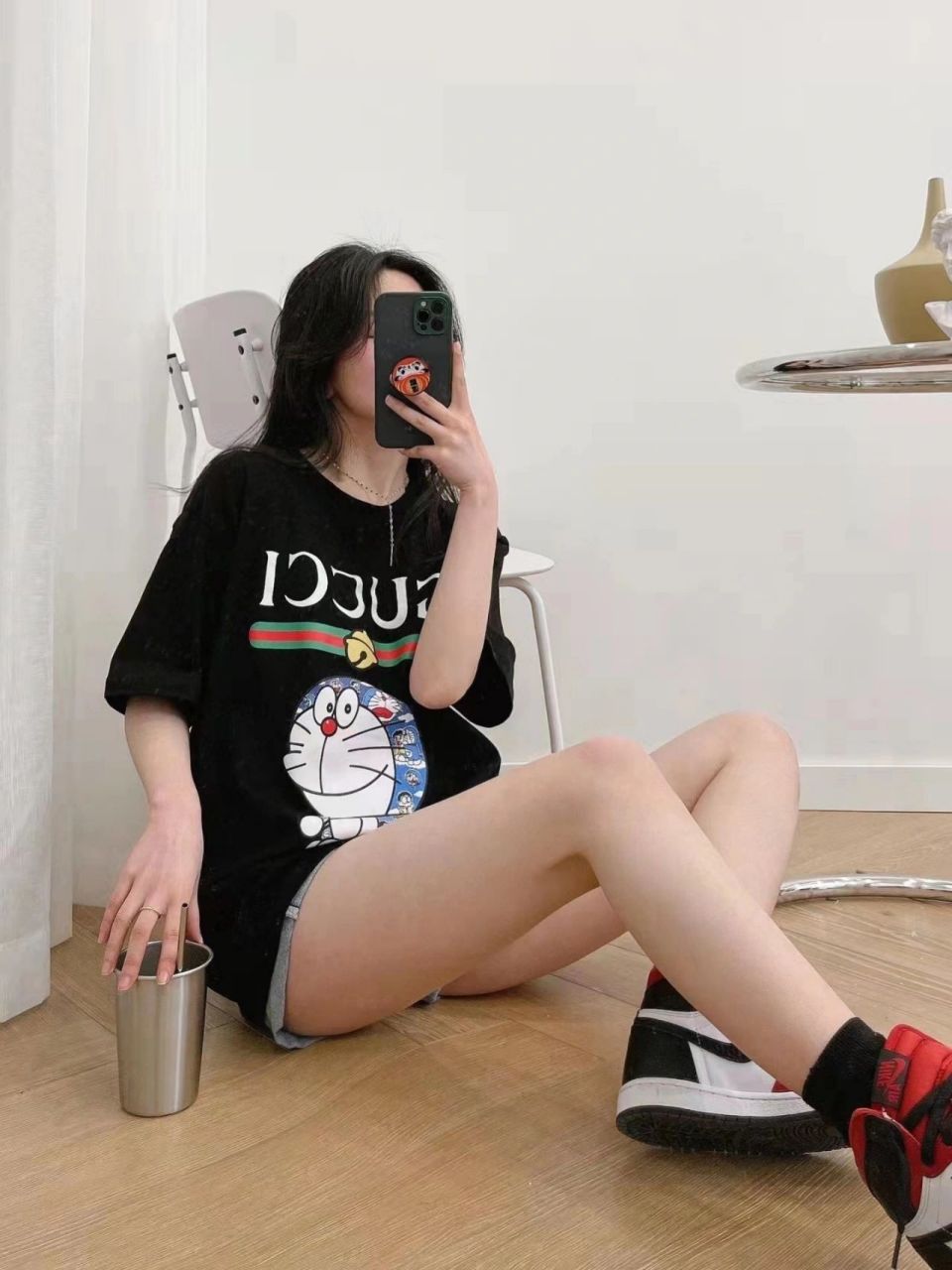 古驰哆啦印花短袖 古驰叮当猫系列印花短袖圆领t恤 时尚又减龄,轻奢