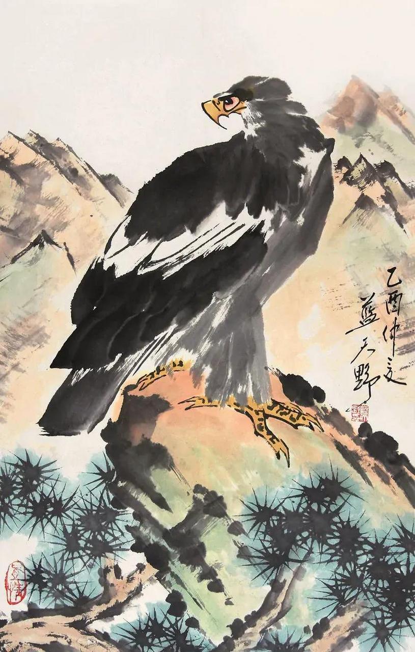 "姜子牙爷爷"蓝天野的画作品