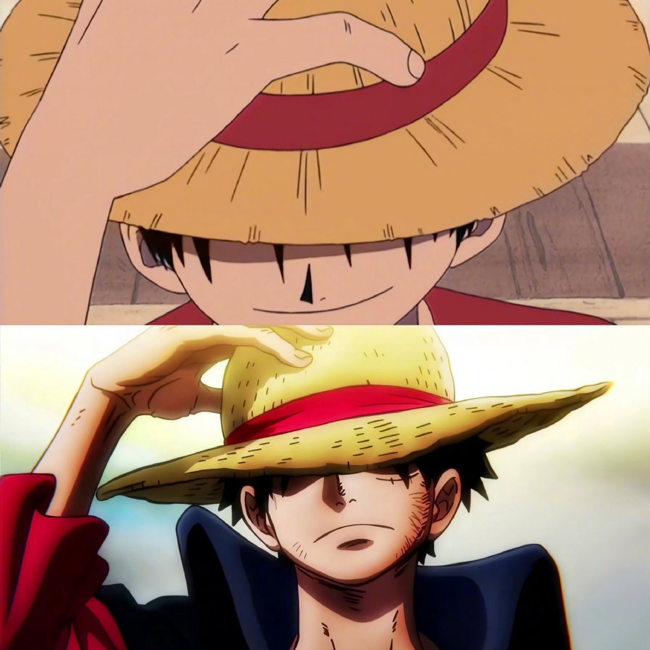 路飞的变化,稚嫩少年变成了霸气四皇