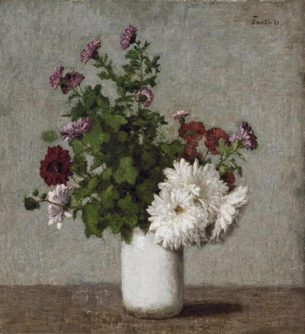 这静物花卉太美了  亨利·方丹·拉图尔(henri fantin-latour)在1836