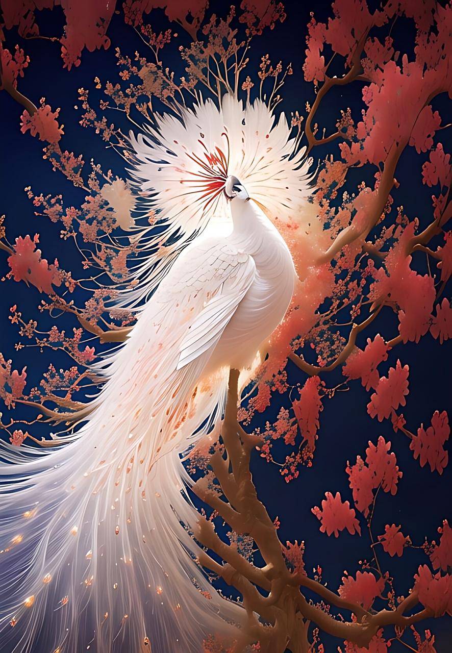 孔雀是一种美丽的鸟类,它的展翅翱翔,让人不禁为之惊叹.