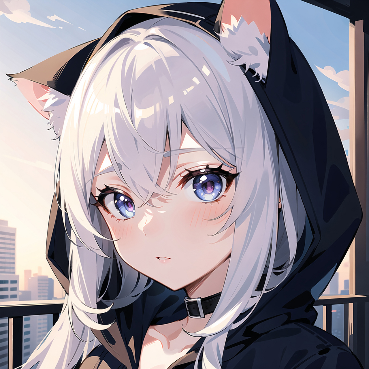 瞳孔闪光的猫耳娘少女[期待]  #猫耳娘# #二次元美图