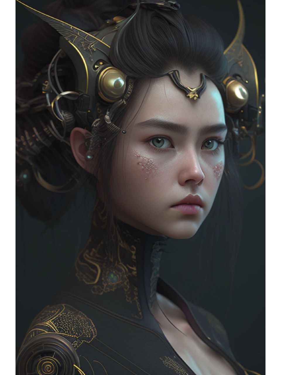 国风赛博朋克女孩ai绘画关键词分享