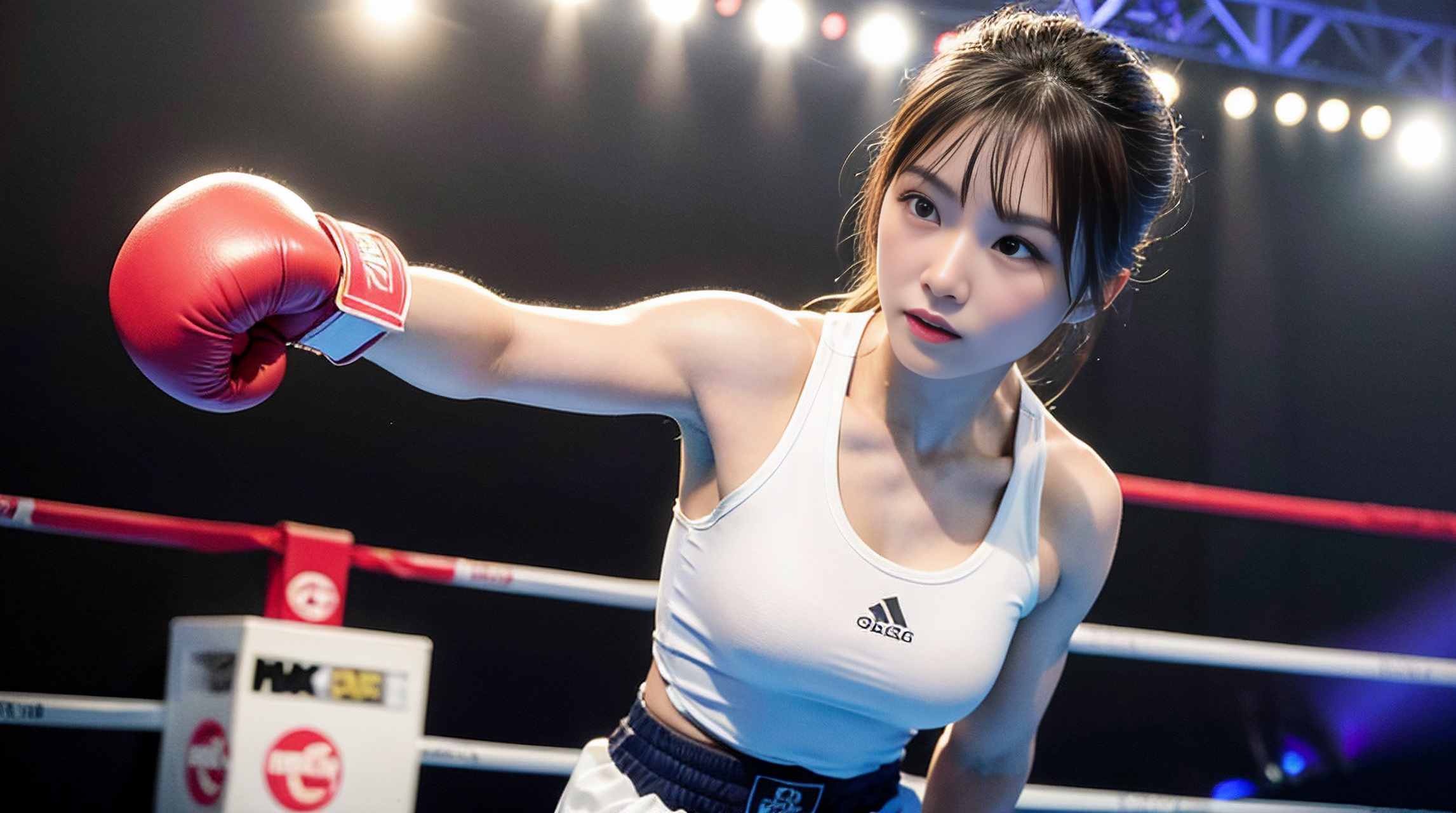 ai美女-活力满满的拳击宝贝(2)#美女# #ai共创计划# #ai绘画