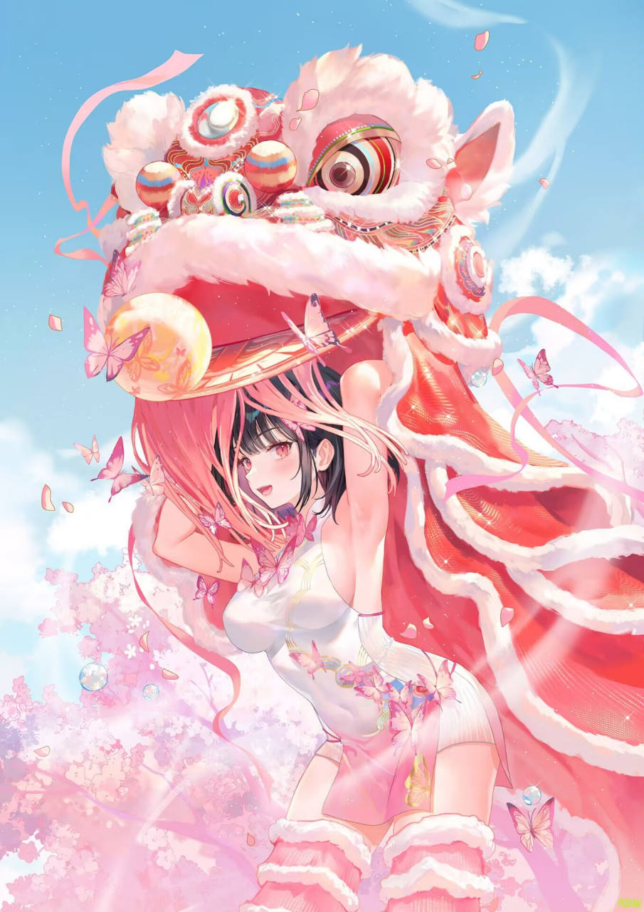 舞狮子后面还差一个人