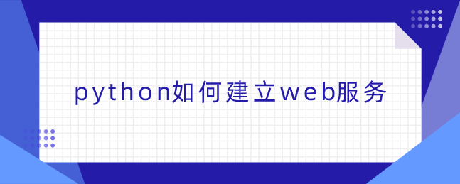 如何在 python 中创建 Web 服务