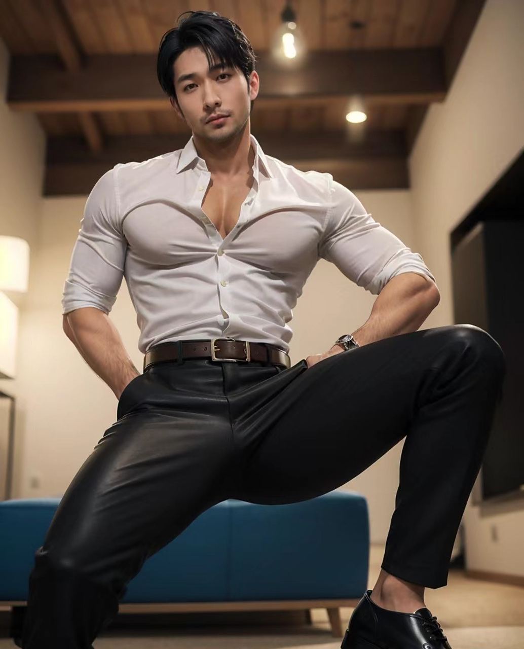 胸肌练到撑爆白衬衣,这样的性感型男来一打够不够?#肌肉型男